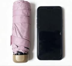 折りたたみ傘 ピンク 晴雨兼用 コンパクト 軽量のサムネイル
