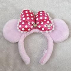 ディズニー ミニー カチューシャ ピンク もこもこ - メルカリ