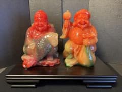 大人気28cm 大黒天様＆恵比寿様 翡翠　瑪瑙の縁起　置物　七福神 m24898185450_1.jpg?1749790857