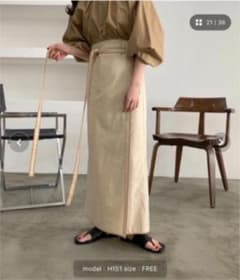 バイカラーラップスカート　eim lawgyのサムネイル