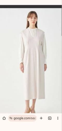 24SS BALLSEY ドライアムンゼン Vネックフィットワンピース36