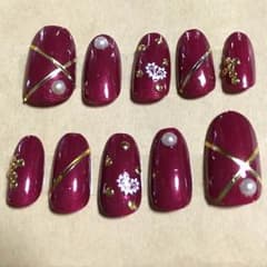 3.ボルドーのネイル【現品限り】のサムネイル