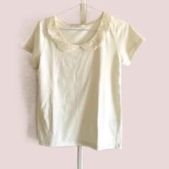 新品 LOWRYS FARM レース 半袖 カットソー アイボリー M Tシャツのサムネイル