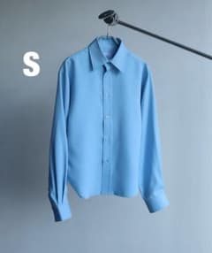 【welise】リッチドレープスムース ショート丈 長袖レギュラーシャツ / Sのサムネイル