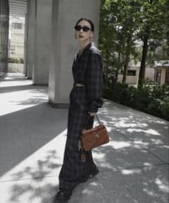 AMERI WAIST CROSS CHECK DRESS 先行限定　週末価格 AMERI WAIST CROSS CHECK DRESS 先行限定 週末価格 - メルカリ