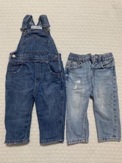 ZARA ベビー デニム サロペット パンツ 2点セットのサムネイル