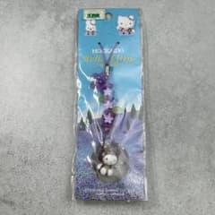 ご当地キティ エゾヒグマ 北海道限定 ラベンダー 花 ビーズ ストラップ