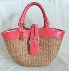 Coach コーチ Soho Straw Basket Tote Bag Y2k - メルカリ