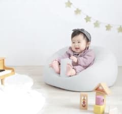 リッチェル　ふかふかベビーソファ　ライトグレーのサムネイル