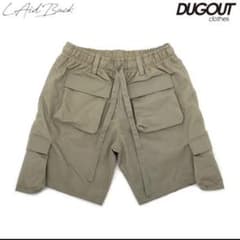 laid back dogout別注　ナイロン　カーゴショーツ　ベージュのサムネイル