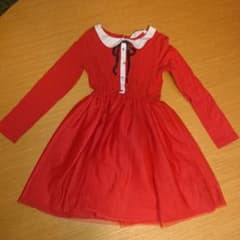 H&M サンタ風 クリスマス ワンピース size 120～130のサムネイル