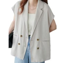 DISCOAT リネンライクフレンチシャツジャケッのサムネイル