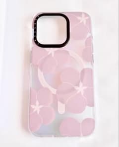 CASECESS iPhone15Pro 케이스 MagSafe 핑크 꽃무늬