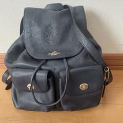 COACH レザー バックパック ブラックのサムネイル
