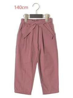 ウエストリボン ロングパンツ エッグプラントパープル 140cmのサムネイル