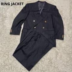 希少す‼️RING JACKET ダークグレー ストライプ ダブルブレストスーツ 希少す‼️RING JACKET ダークグレー ストライプ ダブルブレストスーツ