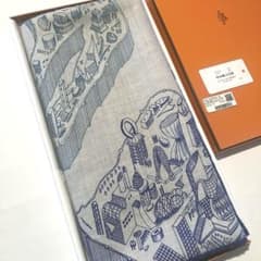 エルメス　カシミアシルク　シテ・カヴァリエール　ブルー系 エルメス カシミアシルク シテ・カヴァリエール ブルー系|mercari