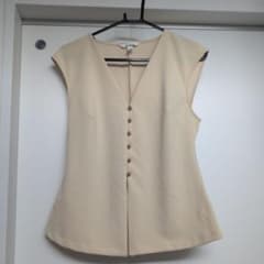 H&M ノースリーブ Vネック ブラウス イエロー系のサムネイル
