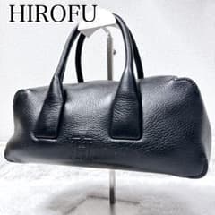 希少 HIROFU ペルーシェ ボストンバッグ ハンドバッグ レザー 極美品