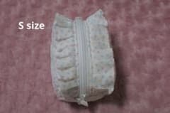 ハート柄 フリル ポーチ ハンドメイド S sizeのサムネイル
