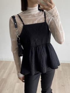 GRL 前後2Wayエンボスダブルリボンペプラムビスチェ[fo1874]のサムネイル