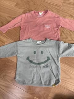 SMILEY FACE 長袖カットソー 2枚セット　100センチ