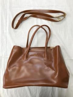 34　2WAY トートバッグ ブラウン ショルダー付きのサムネイル