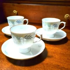 透ける珈琲カップソーサー 3客セット 西山製 - メルカリ
