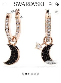 スワロフスキー ほぼ新品 Moon Star ピアス Swarovski - メルカリ