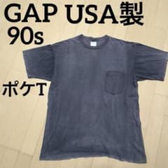 90s GAP ポケット Tシャツ ブラック フェード USA製 OLD ポケT - メルカリ
