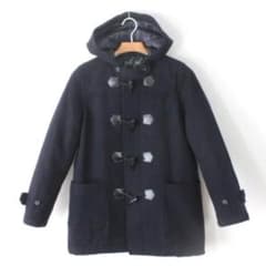 82【美品】イーストボーイ ダッフルコート 11 濃紺 L 裏中綿入りキルト