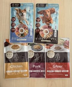 お試し ココグルメ レトルト5セット チキン ビーフ ポーク フィッシュ