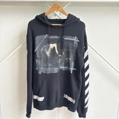 Off-White Caravaggio Paint Hoodie, Size M, Black