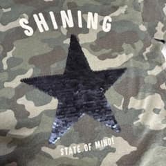 長袖110 スパンコール　ZARA KIDS カモフラージュ