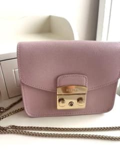 FURLA チェーンショルダーバッグ メトロポリス ピンク