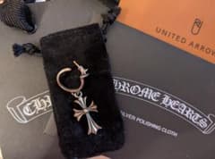 CHROMHEARTS クロムハーツ タイニーCH クロス フープピアス 極美品