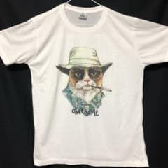 マフィア猫Tシャツ Mサイズ メンズ レディース  白 ホワイト  新品のサムネイル