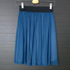 青のシフォンスカート プリーツのサムネイル