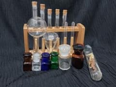 ヴィンテージ 薬瓶と試験管とタツノオトシゴ標本のセット レア - メルカリ