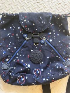 Kipling リュック 星柄 ネイビー系 - メルカリ