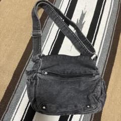 デニム ショルダーバッグ ブラック