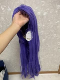 新品未使用 ウィッグ スーパーロング 紫 コスプレのサムネイル