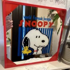 Showa Era Old Snoopy Pub Mirror Antique