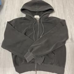 EMMA CLOTHES ブラック ショートダブルジップパーカー Mのサムネイル