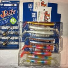 【開封済み 未使用】ジョルティ15g ジグヘッド2個+ ワーム9本+応募券2点のサムネイル