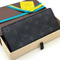 ルイヴィトン 長財布 ブラザ モノグラム エクリプス 黒 ブラック