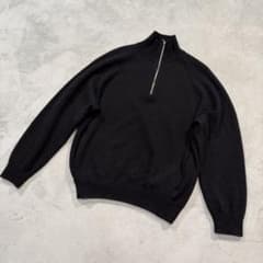 バトナー　ハーフジップ　ニット　キャメルBN-24FM-051 3サイズ　黒 バトナー ハーフジップ ニット キャメルBN-24FM-051 3サイズ 黒 | Mercari