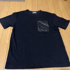 ZARA フェイクレザーポケット Tシャツ ブラックのサムネイル