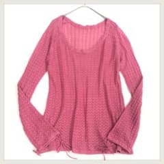 Thumbnail of 美品✨　透かし編みニット　シルク　カシミヤ　ピンク　トップス　上品　柔らか