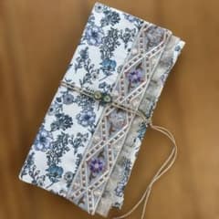 大人可愛い♡御朱印帳ケース インド刺繍×花柄 大判サイズ対応 ハンドメイドのサムネイル